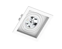 Luminária Spot Embutir Quadrado Branco ABS Recuado P/ 1xAr70 Save